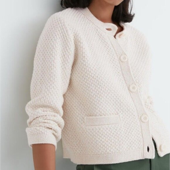 UNIQLO Women's Knitted Short Jacket Sweater/Cardigan Pockets Chic Size Small - Picture 1 of 12